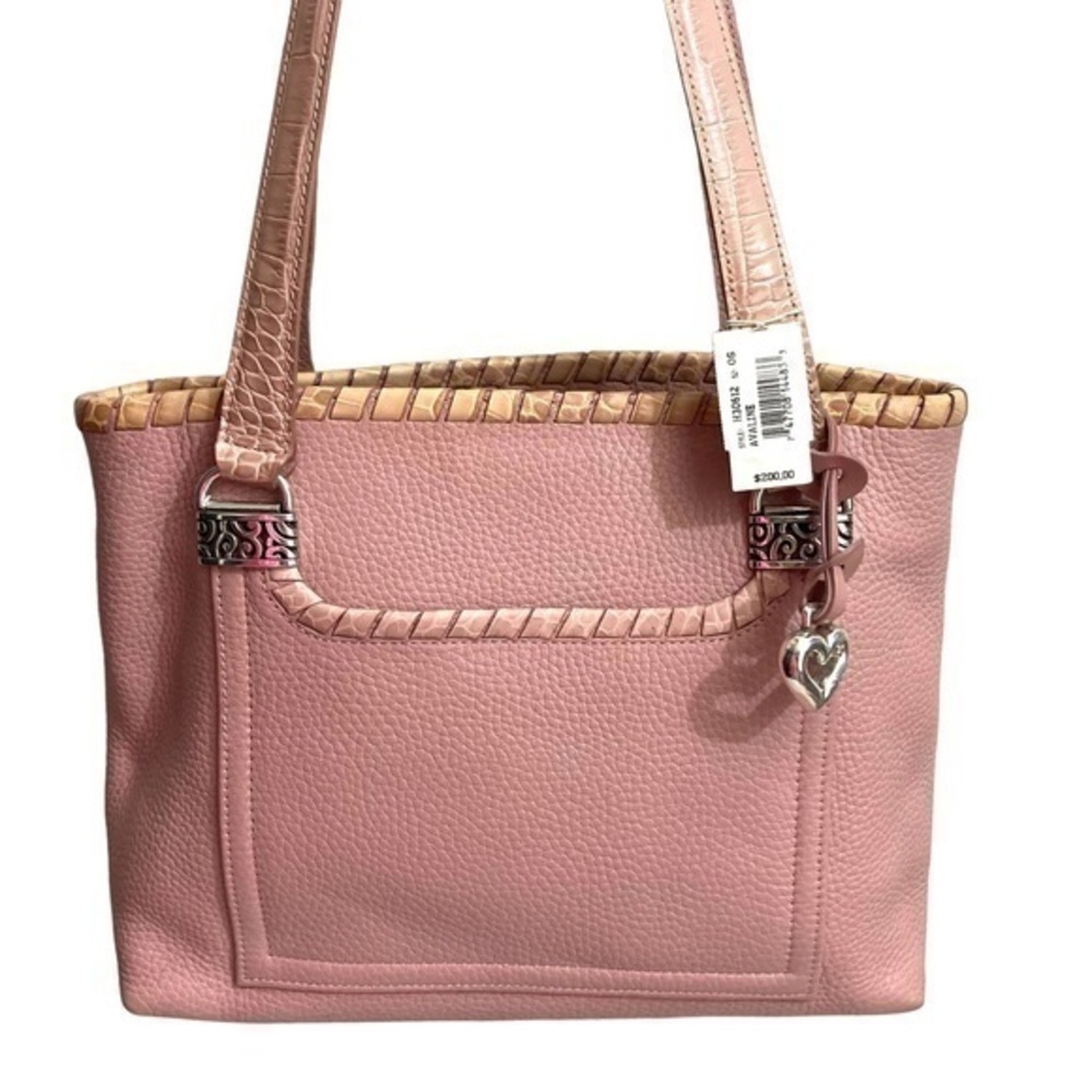 Brighton pink pebbled leather tote bag nwt